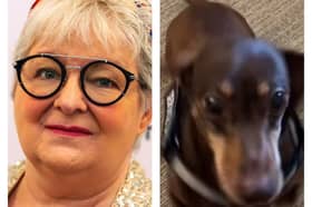 Janey Godley and her dog Honey