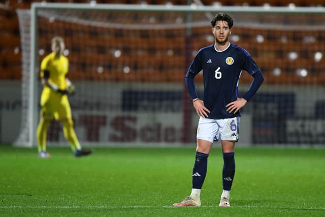 Hayden Hackney during an International Friendly match between Scotland Under-21's and Iceland Under-21's. Cr: SNS Group.