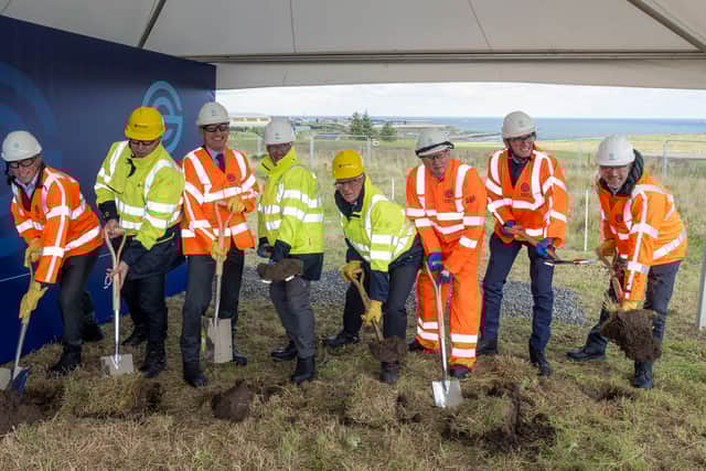 SSEN Transmission workers, as well as other partners, break ground on the project in Peterhead. Picture: SSEN Transmission