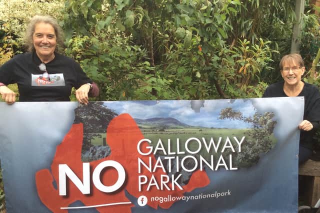Denise Brownlee and Liz Hitschmann have been prominent in the campaign against plans for a Galloway National Park