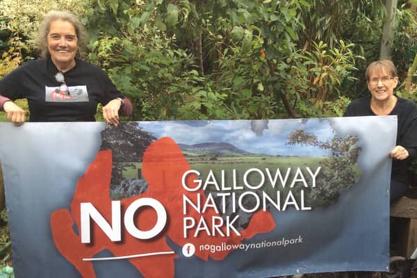Denise Brownlee and Liz Hitschmann have been prominent in the campaign against plans for a Galloway National Park