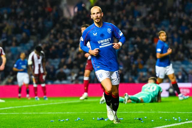 Vaclav Cerny's double earned Rangers victory.