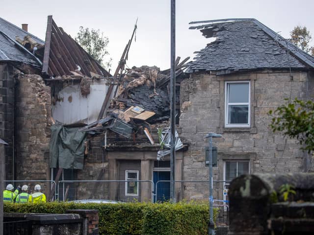 One man has died and three injured after an explosion at a property on Kellie Place, Alloa