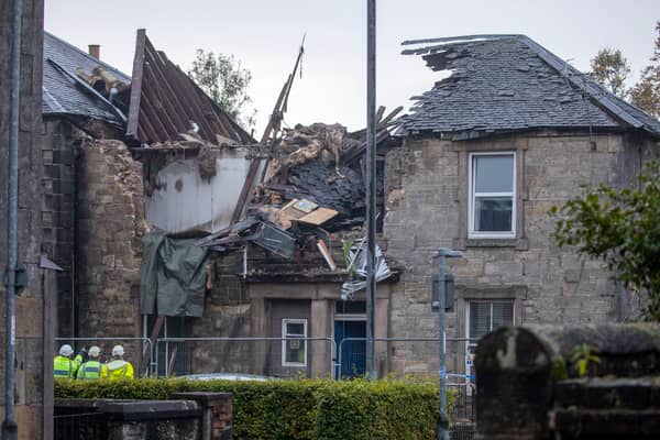 One man has died and three injured after an explosion at a property on Kellie Place, Alloa