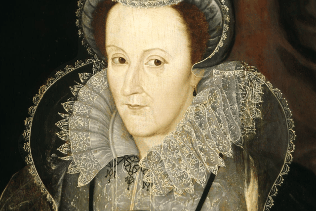 Mary Queen of Scots depicted during the period she was held in captivity around Sheffield with the newly-decoded letters written during this period. 