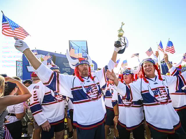 US fans pictured during the 2023 Ryder Cup in Rome