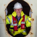 The Scotsman's Transport Correspondent at one of the tiny hatches providing access to the inside of the Tay Road Bridge