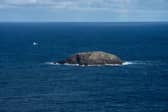 The Out Stack, the most northerly point of Scotland and the British Isles, which sits off the island of Unst in Shetland.
