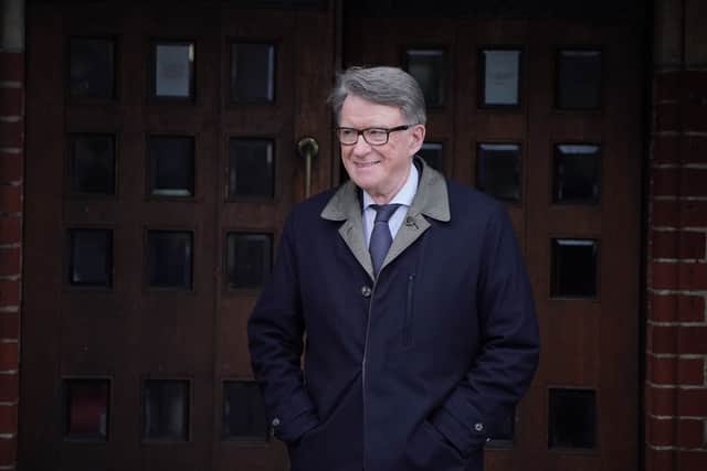 Lord Peter Mandelson at St Mary the Virgin church in Primrose Hill, north west London. Picture: Jonathan Brady/PA Wire