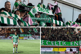 Celtic fans take in the club's first Women's Champions League game at New Douglas Park. Cr: SNS Group.