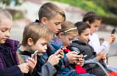 Kids on phones