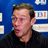 Inverness manager Duncan Ferguson speaks to the media.