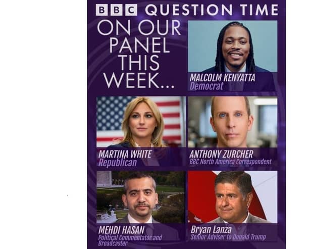 The panel for Question Time this evening.