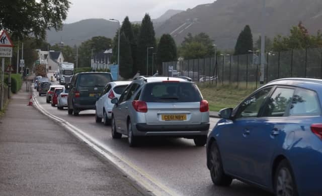 A scene of the traffic queues in Fort William. Picture: Lochaber Chamber of Commerce