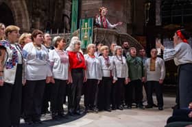 The Edinburgh Ukrainian Choir performing at St Giles