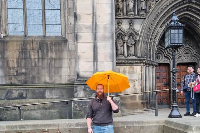 Moya with his brolly