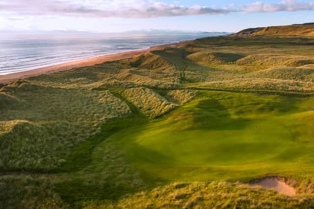 The view of the course at Machrihanish.