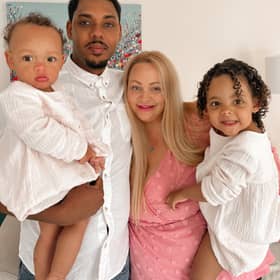 Camilla Do Rosario, 30, Timas Do Rosario, 30 and their two girls - Bella, 4, and Rosie, 2.