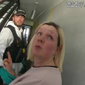 Screen grab taken from bodyworn video dated 15/09/23 issued by Essex Police of the arrest of Victoria McCullough at her home in Pump Hill, Chelmsford. Ms McCullough, 36, has been jailed for life with a minimum term of 36 years at Chelmsford Crown Court for murdering her parents, John and Lois McCullough, then living alongside their bodies for four years.