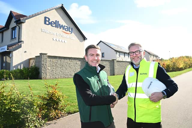 Hargreaves Land - Blindwells - Bellway will be building on another phase of the Blindwells development. Pictured are Gabriel (Hargreaves Land) and Mark (Bellway)