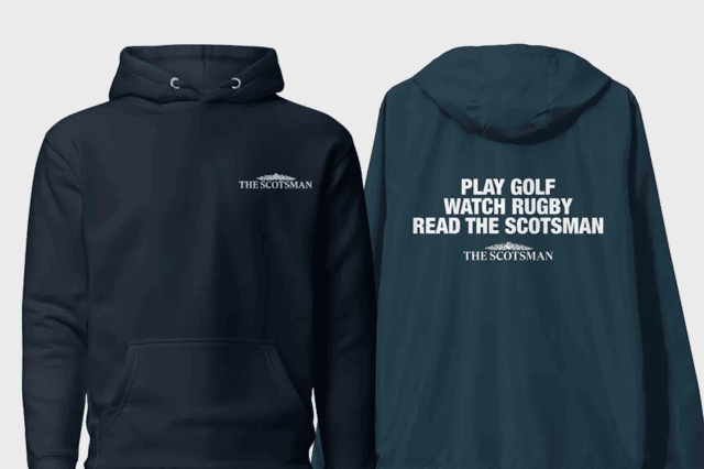 A hoodie from The Scotsman signature series that's perfect for golf and rugby fans