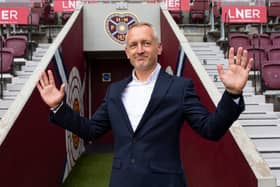 Neil Critchley is unveiled as the new head coach of Hearts at Tynecastle Park. (Photo by Ewan Bootman / SNS Group)