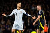 Portugal's Cristiano Ronaldo cuts a frustrated figure during the goalless draw against Scotland at Hampden. (Photo by Craig Williamson / SNS Group)