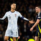 Portugal's Cristiano Ronaldo cuts a frustrated figure during the goalless draw against Scotland at Hampden. (Photo by Craig Williamson / SNS Group)