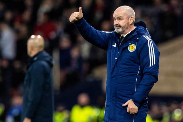 Steve Clarke hailed the performance from Scotland against Portugal.
