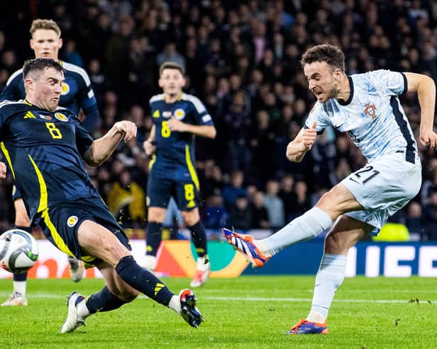 Scotland’s John Souttar has been labelled a ‘giant’ after the win over Greece last night. Cr: SNS Group.