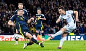 Scotland’s John Souttar has been labelled a ‘giant’ after the win over Greece last night. Cr: SNS Group.