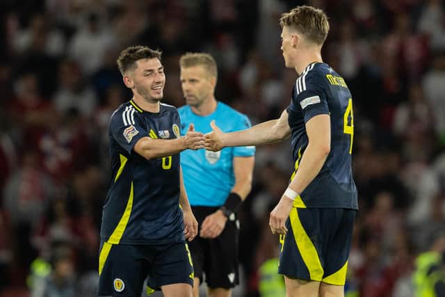 Napoli duo Billy Gilmour (left) and Scott McTominay are key figures for Scotland. (Photo by Craig Foy / SNS Group)