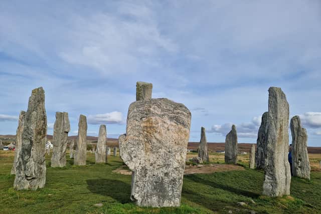 The Calanais Standing Stones are an extraordinary cross-shaped setting of stones erected 5,000 years ago