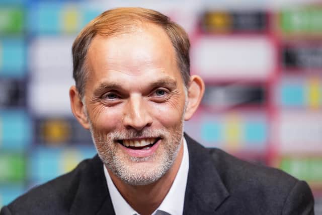 Newly appointed England head coach Thomas Tuchel during a press conference at Wembley Stadium, London. Picture date: Wednesday October 16, 2024.