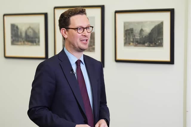 Chief Secretary to the Treasury Darren Jones speaking to members of the media at the offices of the Treasury in central London, after the Office for National Statistics released inflation figures for September