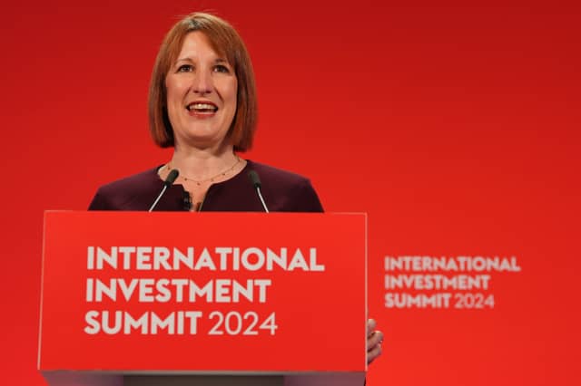 Chancellor Rachel Reeves makes the keynote speech during the International Investment Summit in London on Monday (Picture: Jonathan Brady)