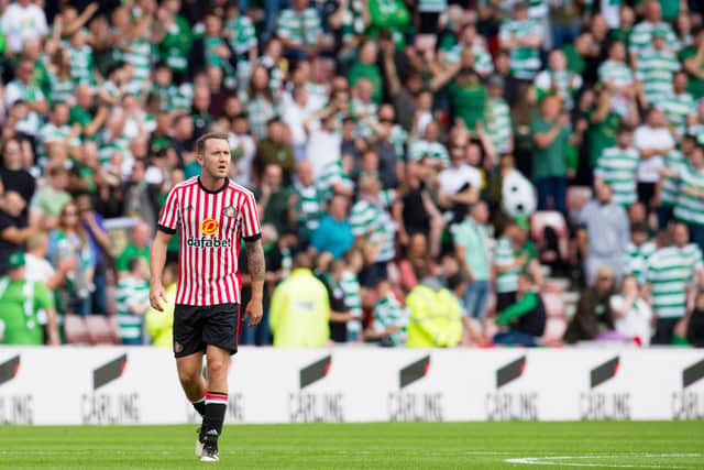 Aiden McGeady in action for Sunderland during a friendly against Celtic. Cr: SNS Group.