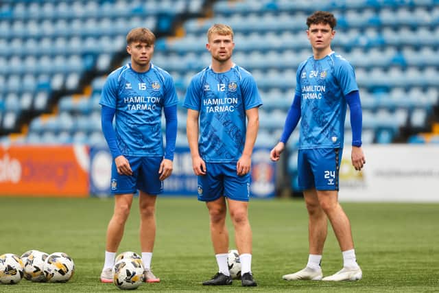 David Watson, centre, should be back for Kilmarnock.