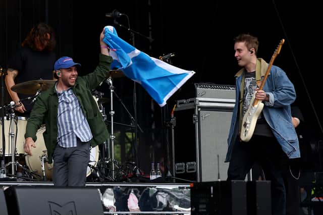 Sam Fender during a performance at TRNSMT Festival in Glasgow in 2022.