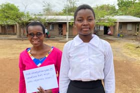 Community worker Rose Manjanja asks Jessy, 16, a secondary school pupil in Malawi, where she wants to be when she is 25 years old