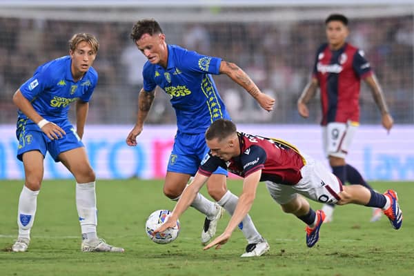 Liam Henderson in action for Empoli during the 1-1 draw at Bologna in Serie A on August 31. (Photo by Alessandro Sabattini/Getty Images)