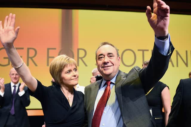 Former first ministers Nicola Sturgeon and Alex Salmond.