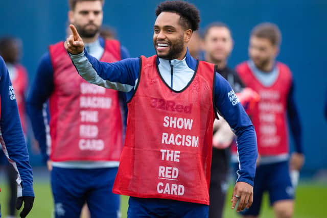 Danilo is pictured back in Rangers training session on Friday after recovering from a second knee surgery. (Photo by Alan Harvey / SNS Group)