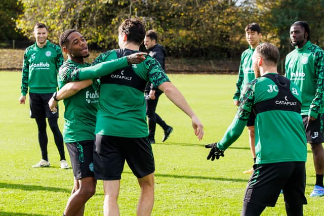 Martin Boyle and Joe Newell are back for Hibs.