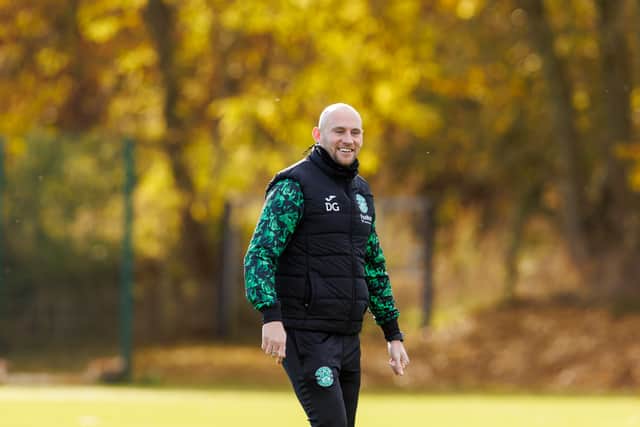 Hibs head coach David Gray takes his team to Tannadice.
