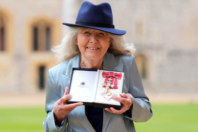 Jilly Cooper was appointed a Dame Commander of the Order of the British Empire at Windsor Castle earlier this year (Picture: Andrew Matthews)