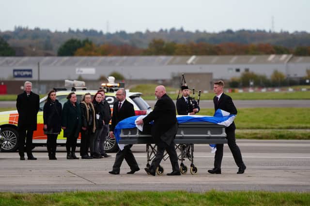 Alex Salmond’s body being brought back to Aberdeen Airport