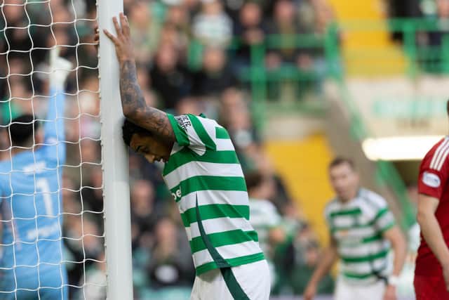 Adam Idah's reaction says it all after a good chance.