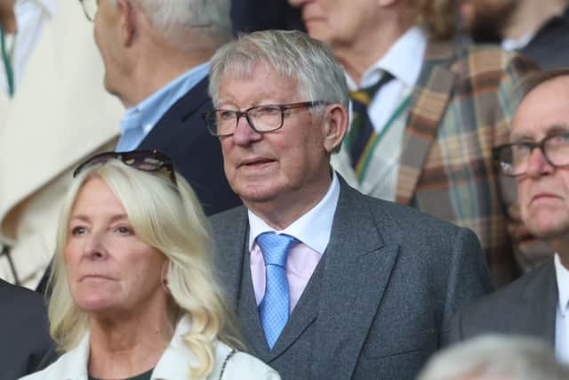 Sir Alex Ferguson was in the crowd at Celtic Park.