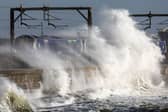 Storm Ashley became the first storm of the 2024/25 season to hit Scotland - causing waves to crash against the sea defences in Saltcoats.